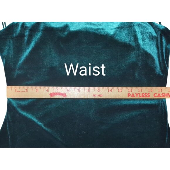 GB Womens Emerald Green Crush Velvet Dress XL Fairy Holiday Gothic Elegance Glam - Picture 11 of 13